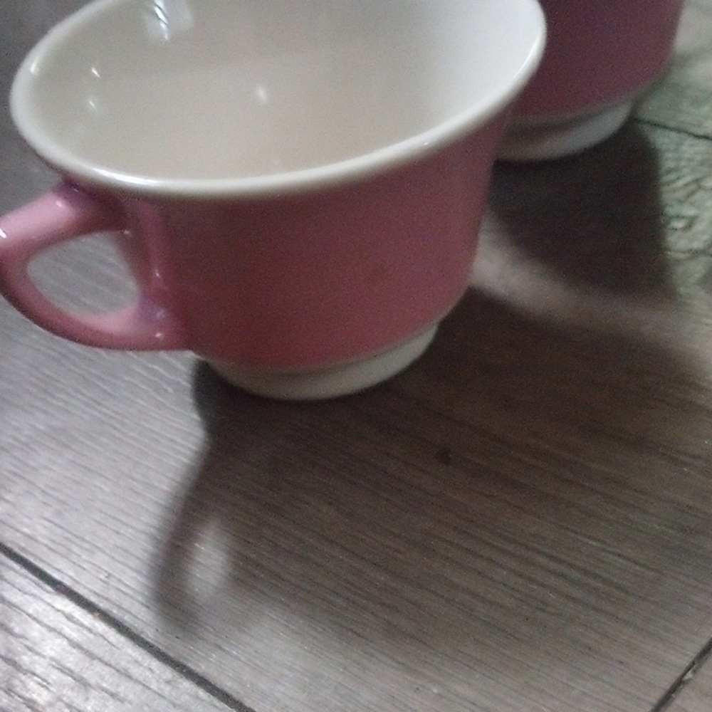 Pink Ceramic Teacups Set Syracuse China - Picture 3 of 4